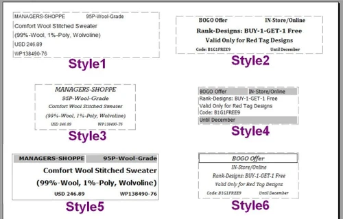 NTUF Label Sticker Printing styles