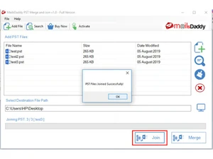 MailsDaddy PST Merge and Join Tool merge