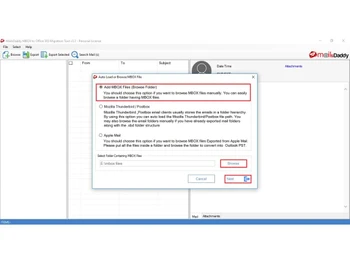 MailsDaddy MBOX to Office 365 Migration Tool add files