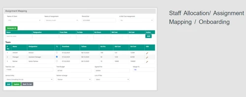 myAudit staff allocation