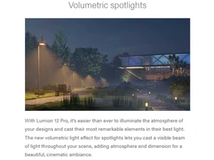 lumion volumetric spotlights