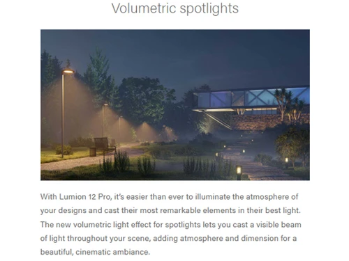 lumion volumetric spotlights