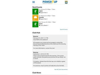 PowerUp Sports-events