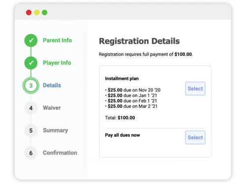 LeagueApps-registration