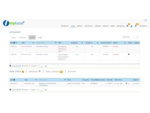 MyKase scheduler