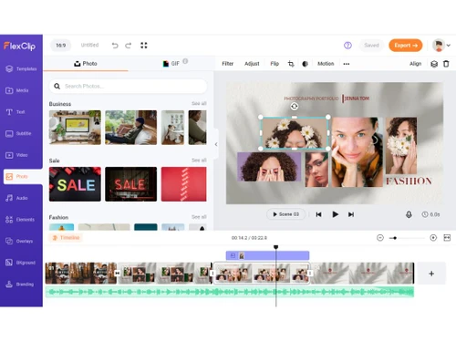 FlexClip photo editing