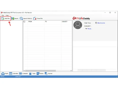 MailsDaddy PST File Converter add file