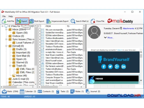 MailsDaddy OST to Office 365 Tool export