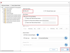 MailsDaddy OST to Office 365 Tool mailbox
