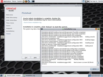 oracle solaris 11 finished