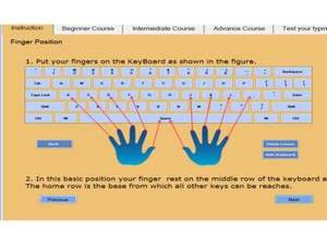 typing vidya position