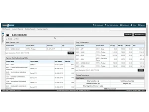 prompt milk collection system dashboard