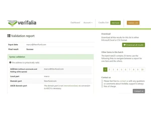Verifalia report