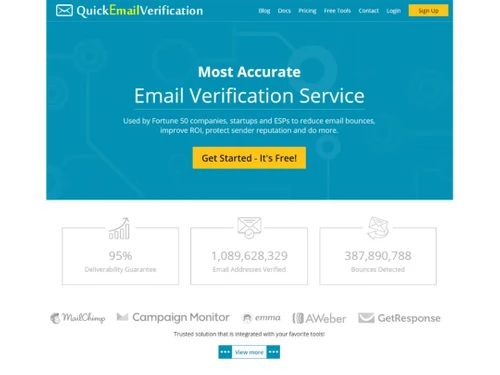 quickemailverification started