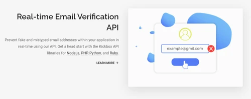 kickbox real time email verification api