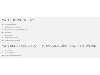 birlamedisoft pathogold what does it offer