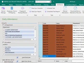 webtel hr pearls-attendance