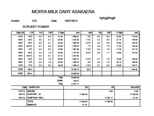 shweta dairy accounting software