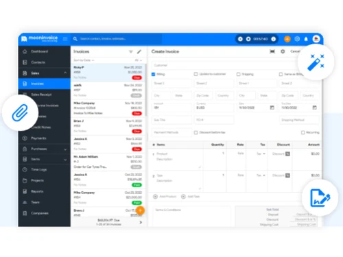 moon invoice profile