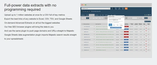 majestic data exports