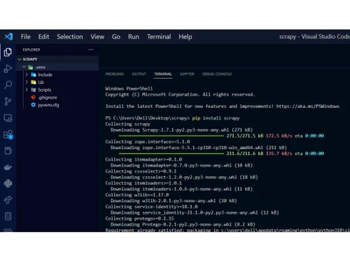 scrapy terminal