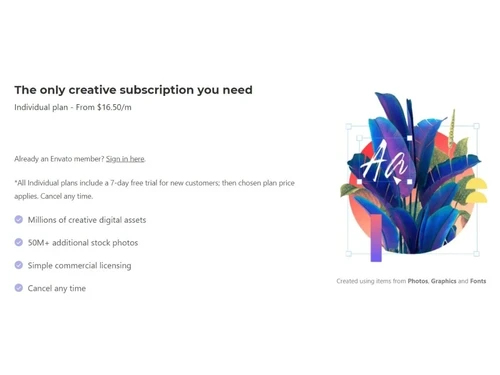 Envato Elements features