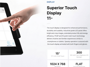Apexa G POS Terminal DISPLAY