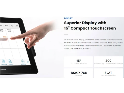 Apexa Prime POS Terminal Display