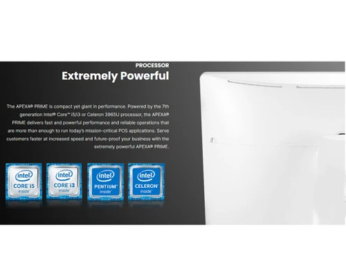 Apexa Prime POS Terminal powerful processor