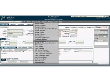 simplicity debt collection dashboard