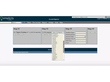simplicity debt collection dropdown