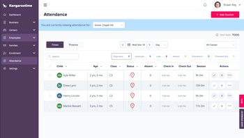 kangarootime attendance