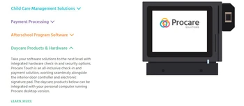 procare daycare processing