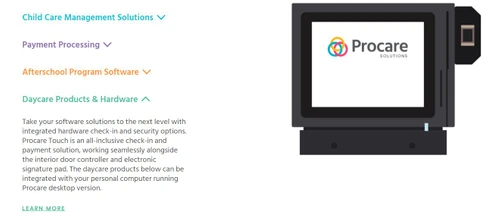 procare daycare processing