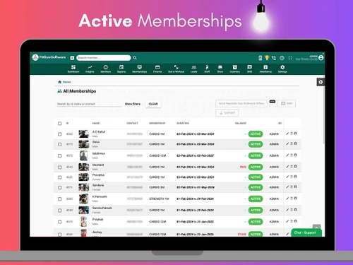 FitGymSoftware balance