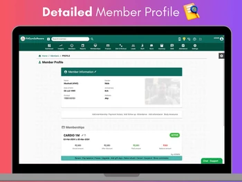 FitGymSoftware member profile