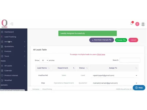 opalcrm invoices