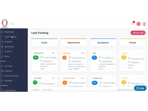 opalcrm lead tracking