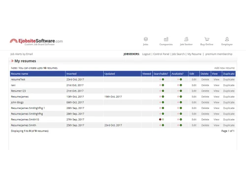 ejobsitesoftware resume