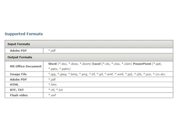 Okdo supported formats