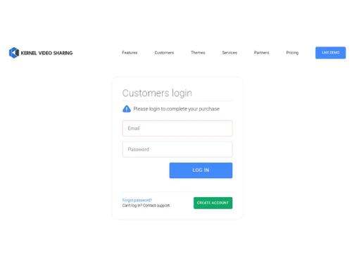 kernel video sharing login