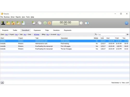 fanurio time tracking timesheet
