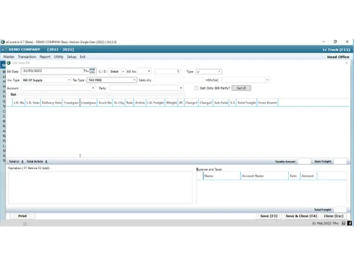 epic transport management software-billing