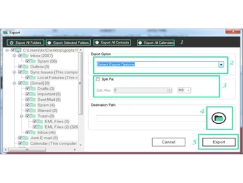 MailsSoftware ost to pst folders