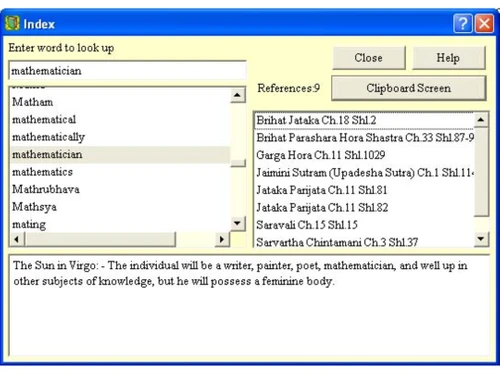 vedic bookshelf 1.2 index