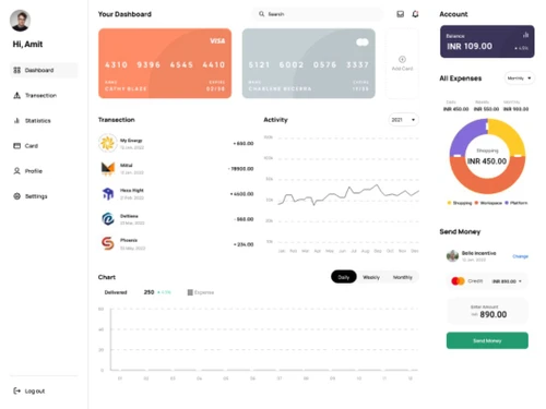 SafexPay AvantGarde dashboard
