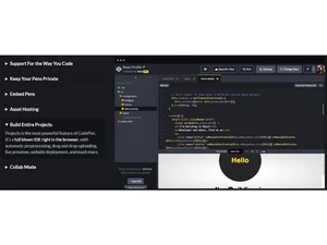 CodePen-Build Entire Projects