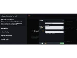 CodePen-Keep Pen Private