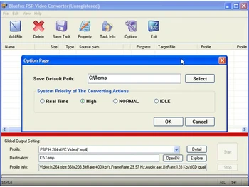 bluefox video converter path