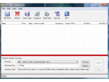 bluefox video converter status